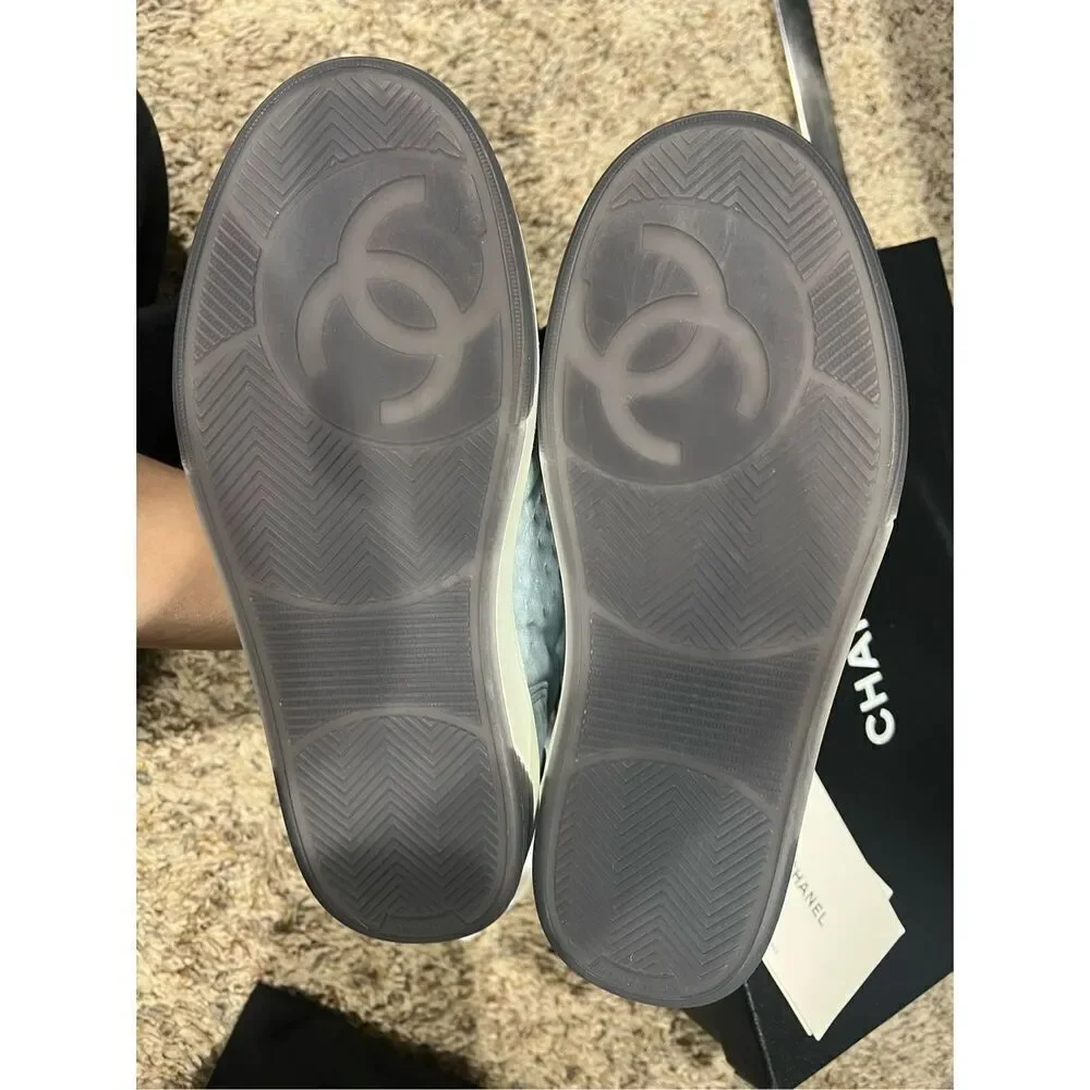 Gorgeous chanel light blue sneakers size 36